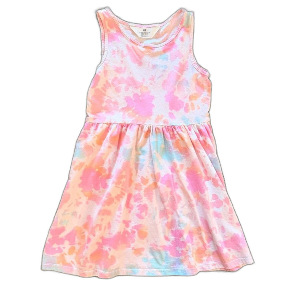 Girls H&M tie dye dress pinks 6x/7
